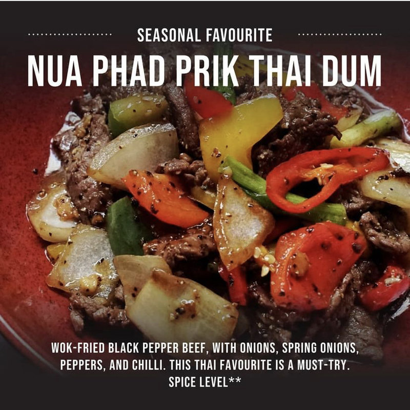 Nua Phad Prik Thai Dum